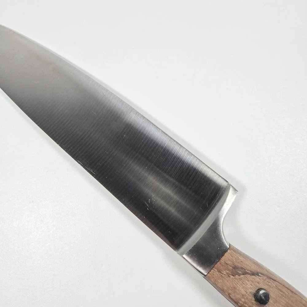NICE Pioneer Woman Chef's Knife Wood Handle Stainless Steel Blade Full Tang‎